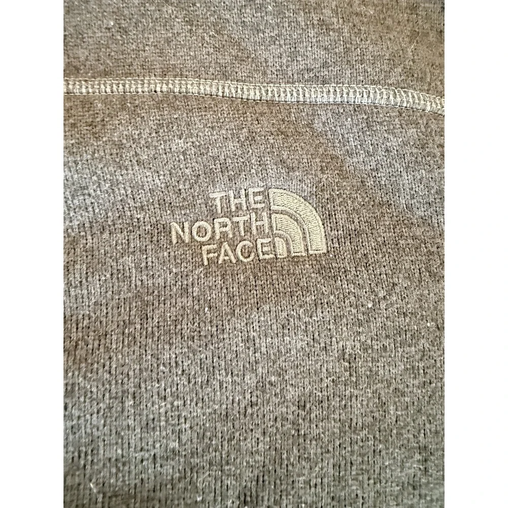 The North Face Mens XL Gray Full Zip Fleece Jacket Sweater Knit Outdoor